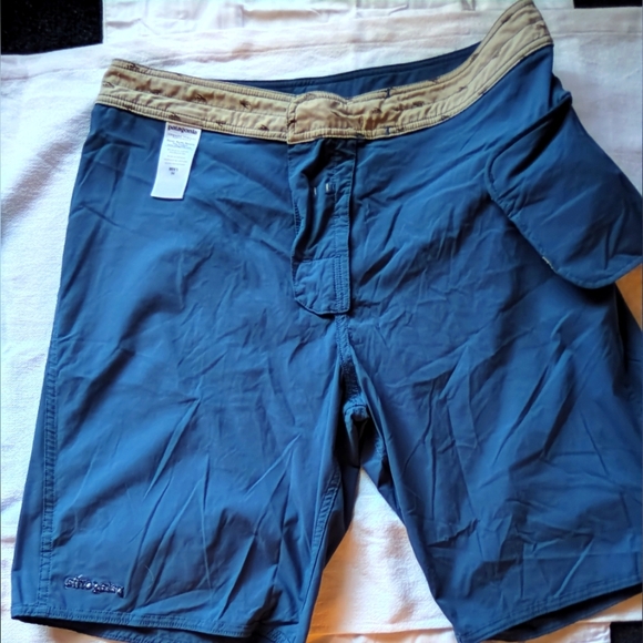 Men's PATAGONIA BOARD SHORTS BLUE SIZE 34 OUTDOOR HIKING SUMMER GORPCORP SURF - Picture 4 of 7